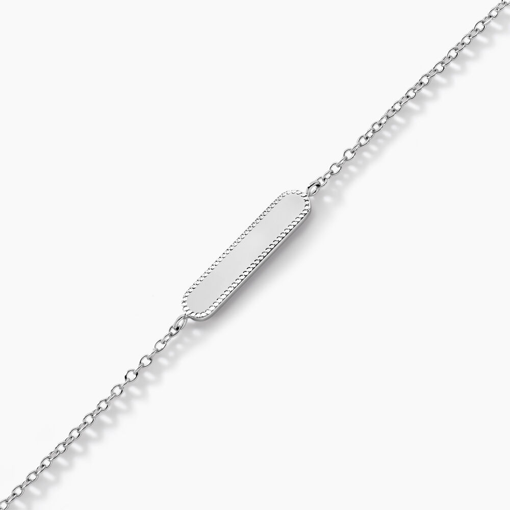Bracelet Saddie Argent Blanc - Bracelets chaînes Femme | Marc Orian