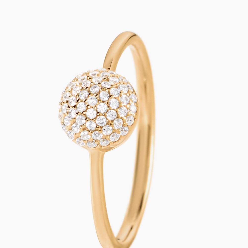 Bague Shiny Et Bold Plaqu&eacute; Or Jaune Oxyde De Zirconium - Bijoux fantaisie Femme | Marc Orian