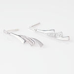 Boucles D'oreilles Pendantes Ainhoa Or Blanc Diamant - Pendantes Femme | Marc Orian
