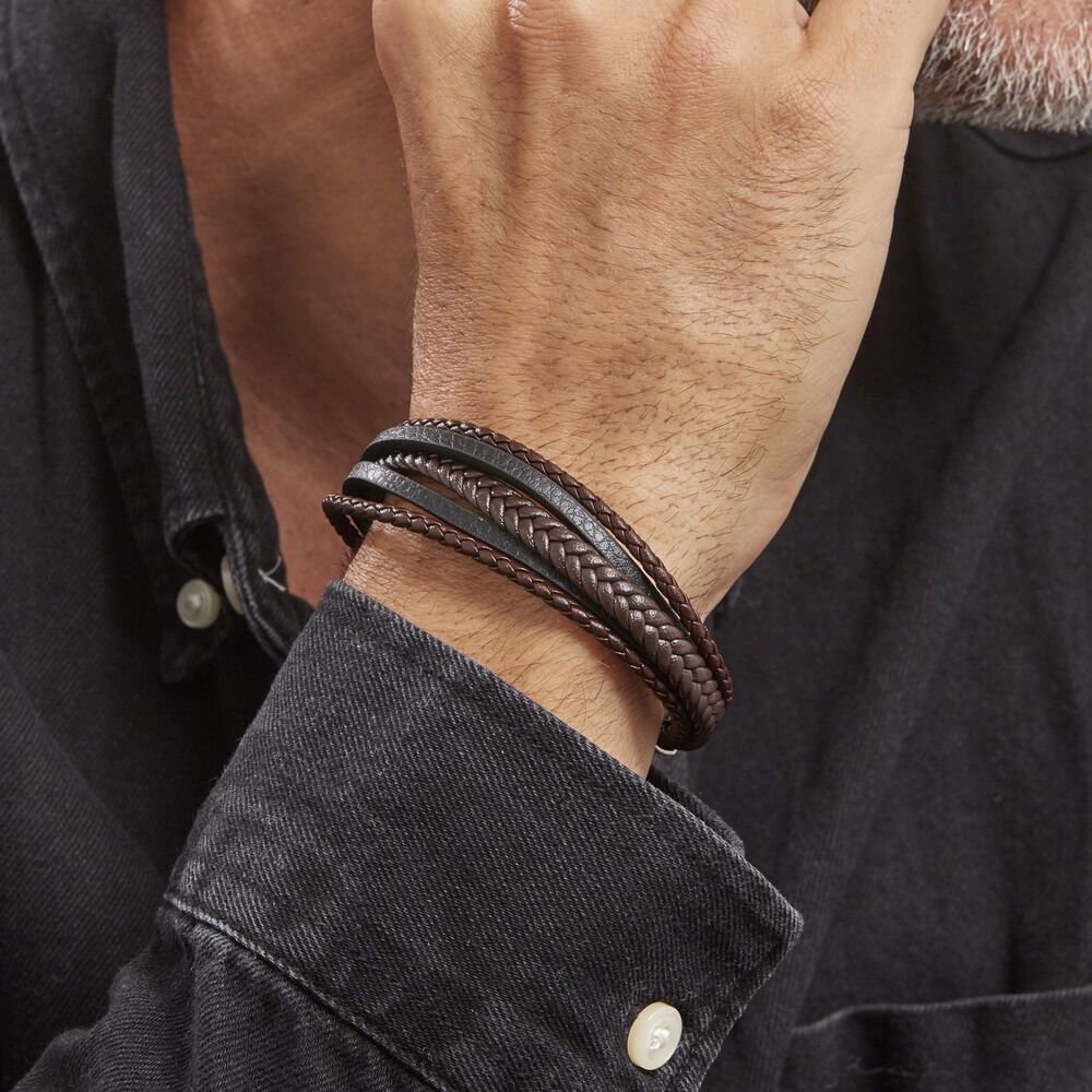 Bracelet Jourdan Byron Acier Blanc - Bracelets cuir Homme | Marc Orian