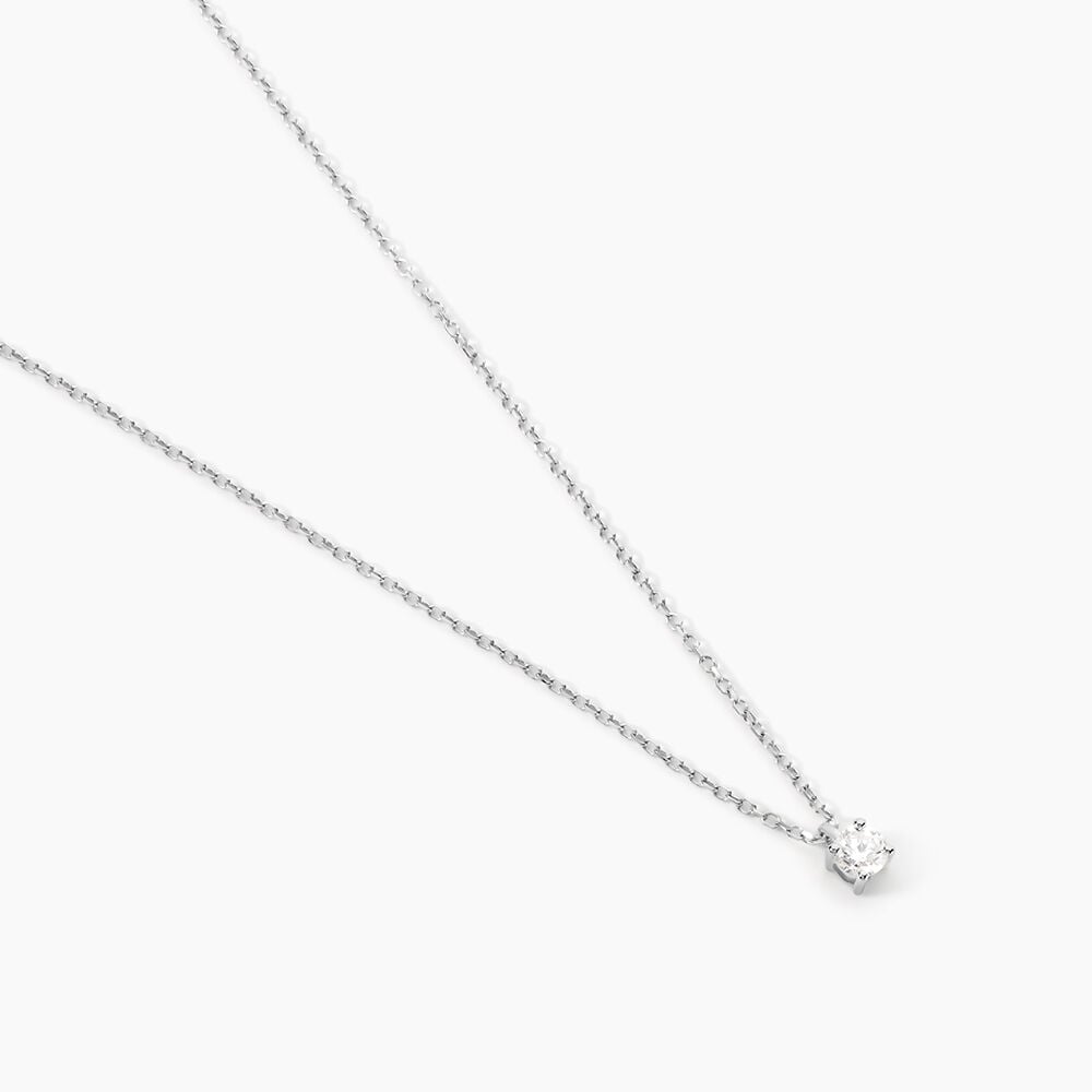 Collier Elfa Or Blanc Diamant - Colliers avec pierres Femme | Marc Orian