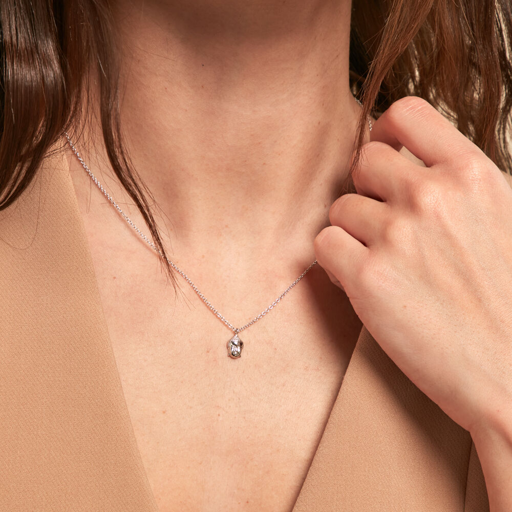 Collier Dhyana Argent Blanc - Colliers Femme | Marc Orian