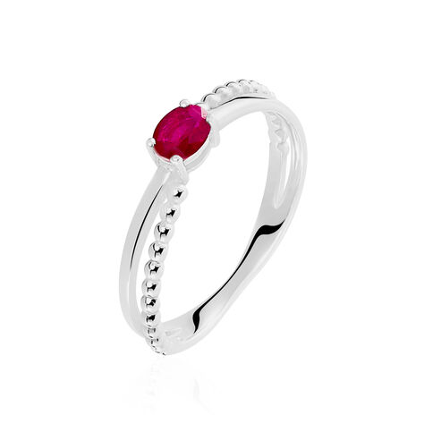 Bague Meri Or Blanc Rubis - Bagues vintage Femme | Marc Orian