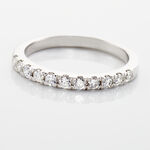 Demi Alliance Pristina Or Blanc Diamant Synth&eacute;tique - Alliances avec pierres Femme | Marc Orian