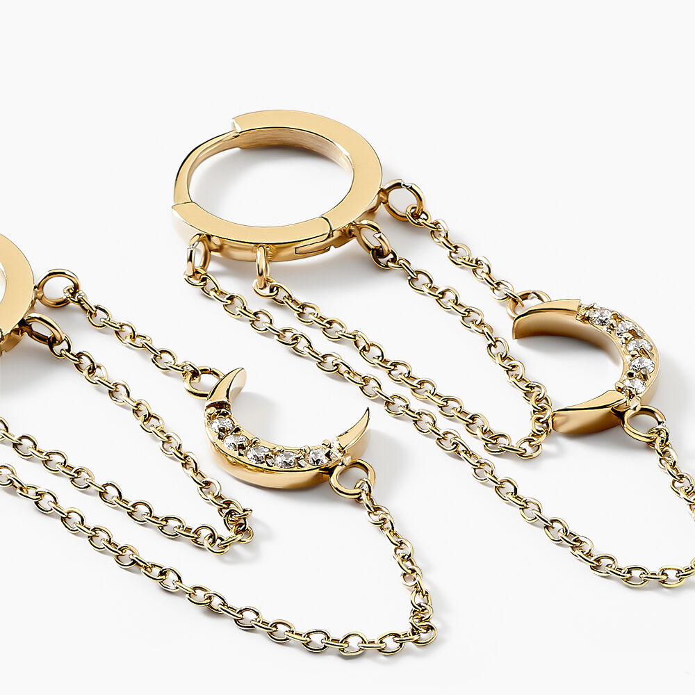 Cr&eacute;oles Acier Dor&eacute; Oxyde De Zirconium - Cr&eacute;oles Femme | Marc Orian