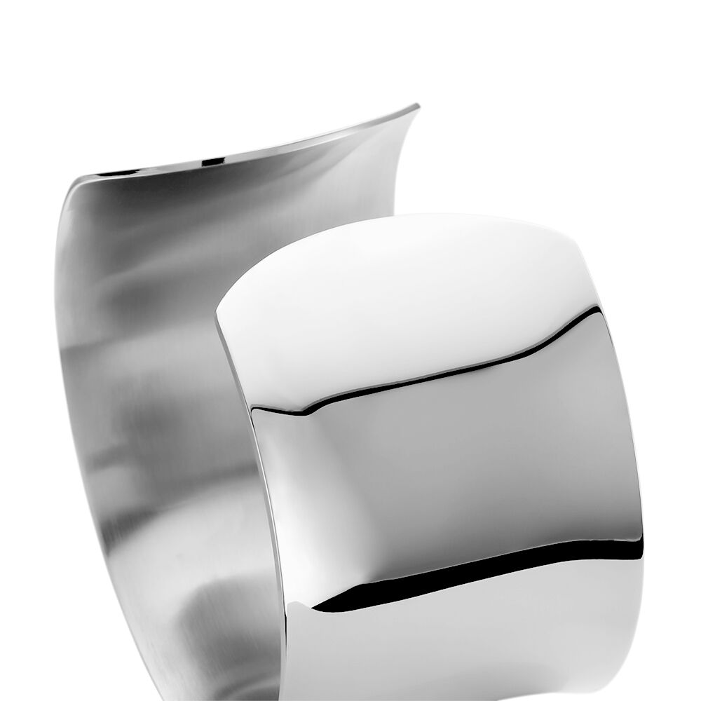 Bracelet Manchette Bento Acier Blanc - Bracelets manchettes Femme | Marc Orian