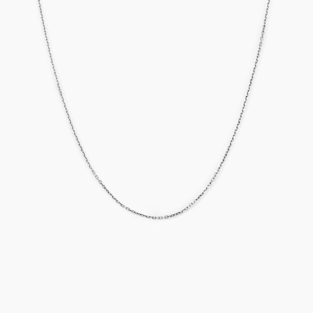 Cha&icirc;ne Igoa Maille For&ccedil;at Diamantee Or Blanc - Chaines Femme | Marc Orian