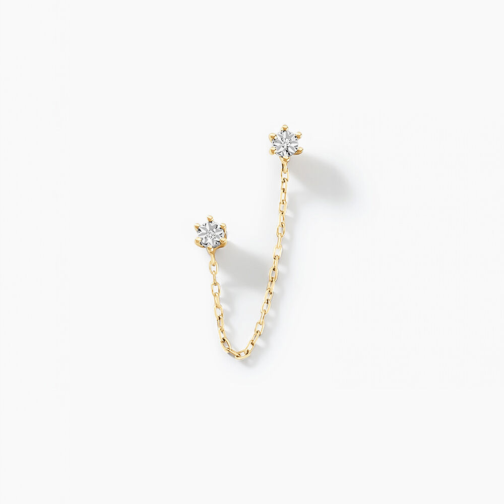 Bijou D'oreille Unitaire Godric Or Jaune Diamant -  Femme | Marc Orian
