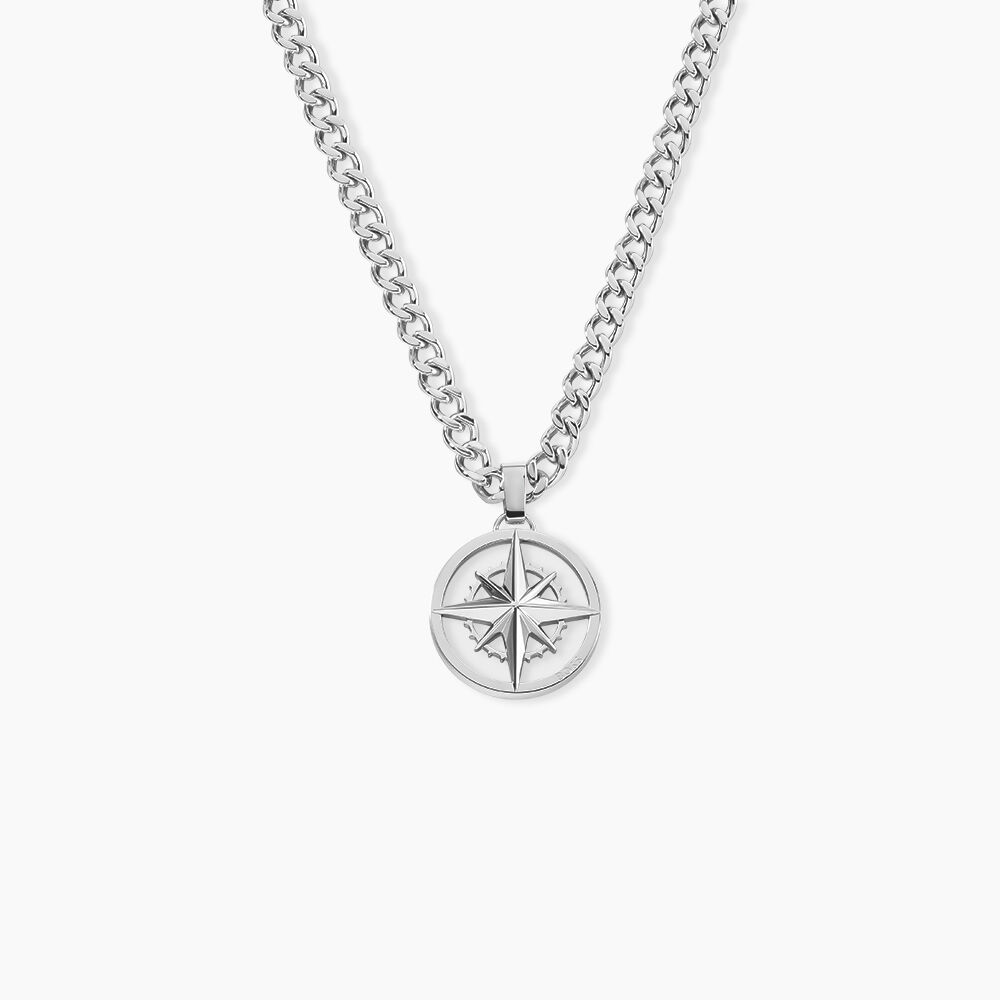 Collier Boss North Acier Blanc - Colliers Homme | Marc Orian