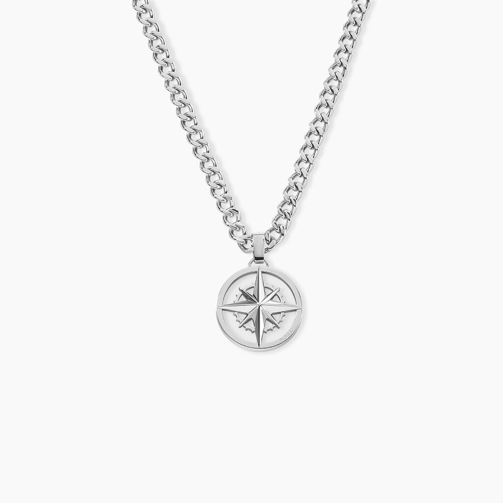 Collier Boss North Acier Blanc - Colliers Homme | Marc Orian