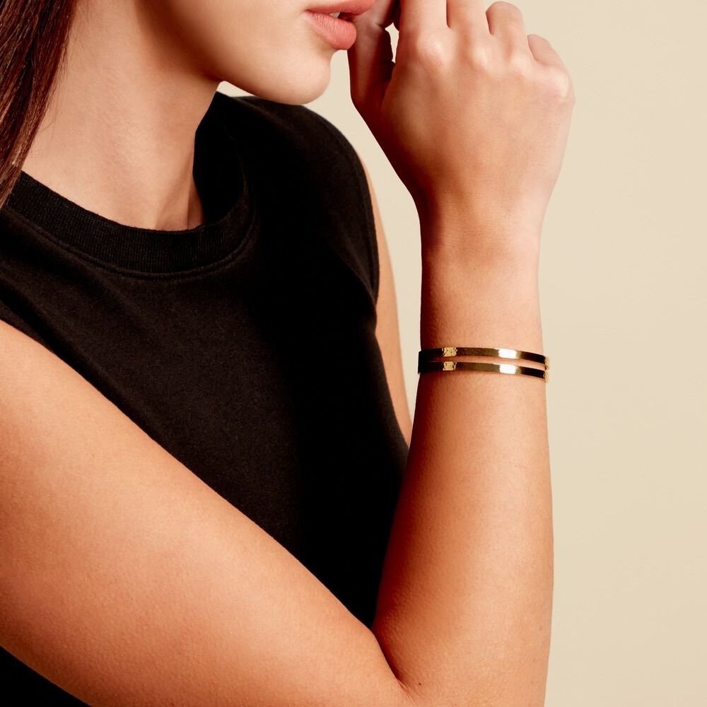 Jonc Ruka Acier Jaune - Bracelets Femme | Marc Orian