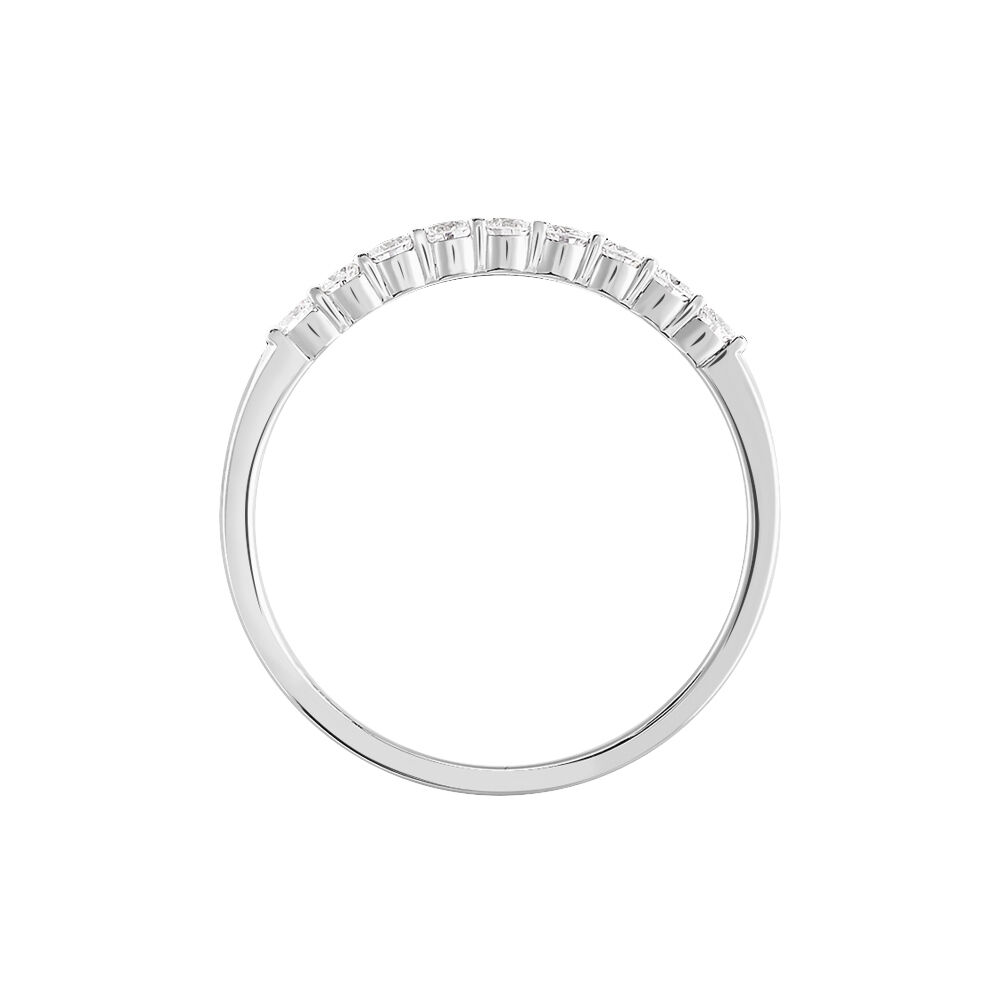 Alliance Hera Or Blanc Diamant - Alliances avec pierres Femme | Marc Orian