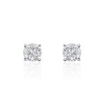 Boucles D'oreilles Puces Aphrodite Or Blanc Diamant - Puces Famille | Marc Orian