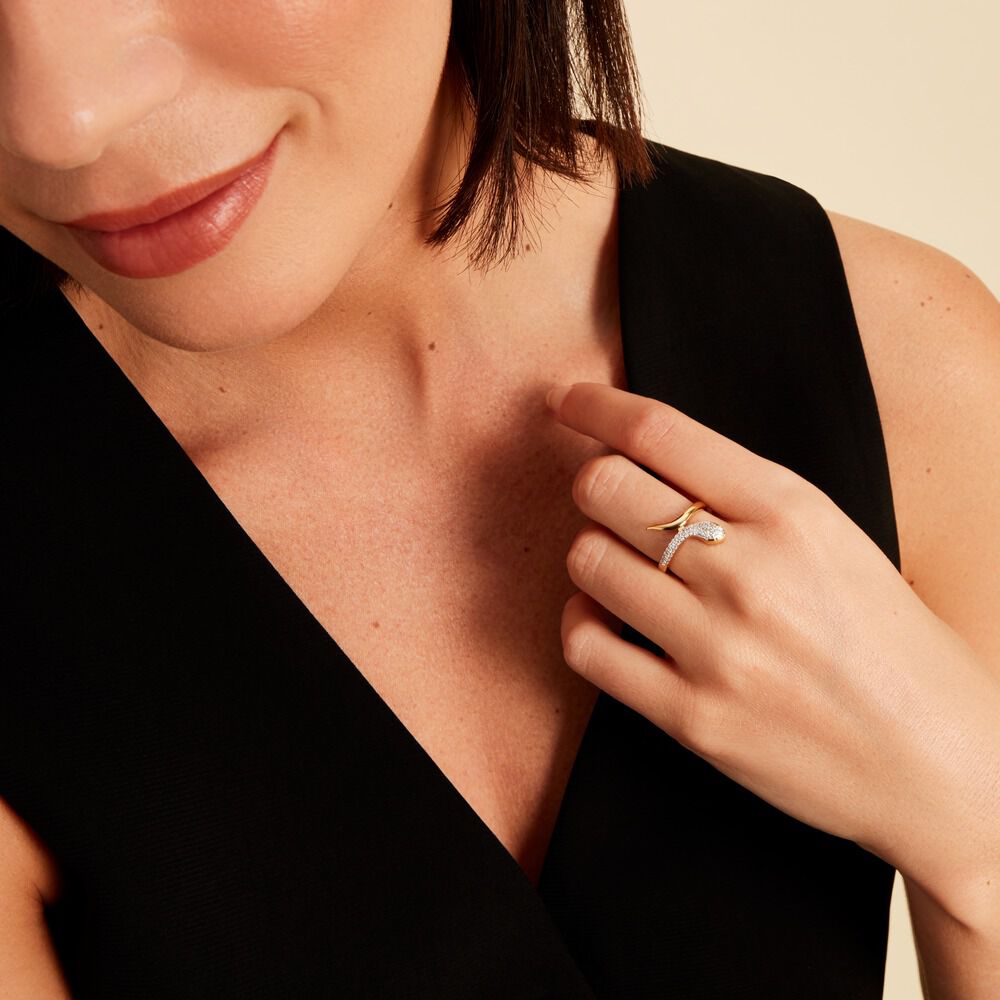 Bague Reyyanae Plaqué Or Jaune Oxyde De Zirconium - Bagues avec pierre Femme | Marc Orian