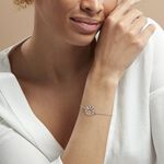 Bracelet Azalea Argent Blanc Email Rose - Bracelets fantaisie Femme | Marc Orian