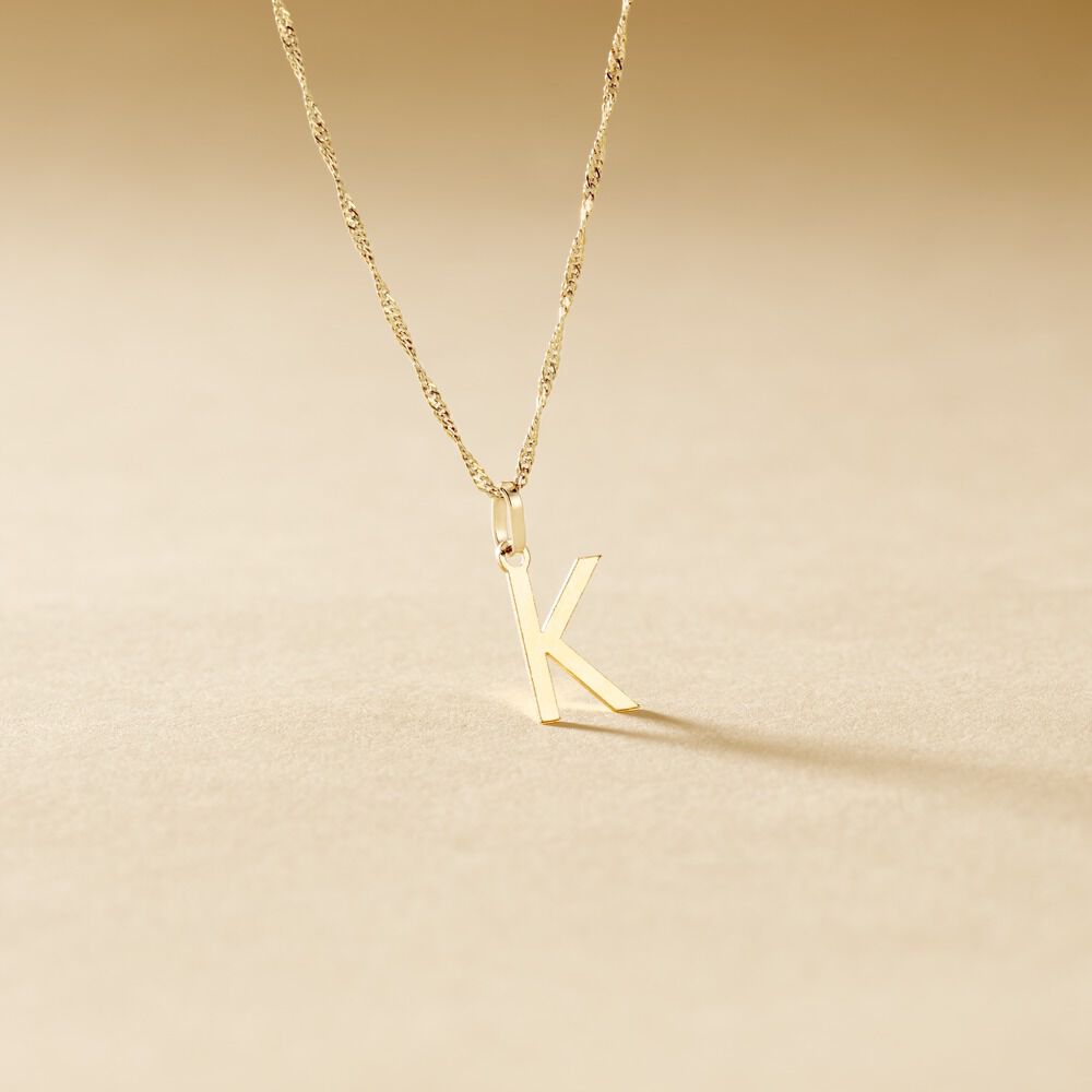 Pendentif Ionia Lettre Or Jaune - Pendentifs Famille | Marc Orian