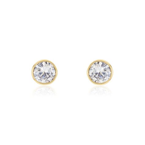 Boucles D'oreilles Puces Plaqué Or Jaune Niclaus Oxyde - Puces Femme | Marc Orian