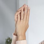 Alliance Fantaisie Diamantee Ruban Plat Or Bicolore - Alliances personnalis&eacute;es Unisex | Marc Orian