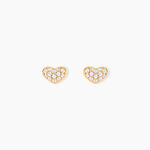 Boucles D'oreilles Puces Janice Plaqu&eacute; Or Jaune Oxyde De Zirconium - Puces Femme | Marc Orian