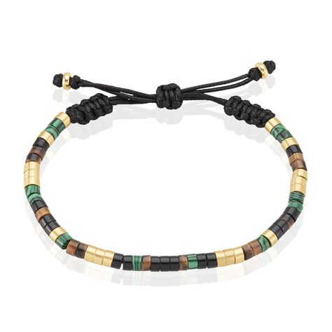 Bracelet Phebus Him Acier Dor&eacute; Pierres Synthetiques - Bracelets cordons Homme | Marc Orian