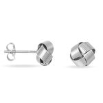Boucles D'oreilles Puces Albanne Argent Blanc - Puces Femme | Marc Orian
