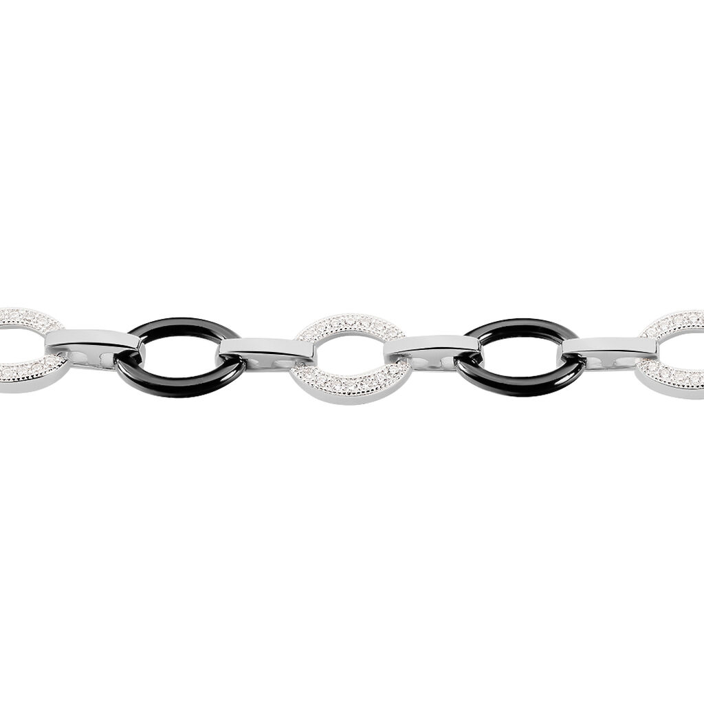 Bracelet Nowell Argent Blanc Oxyde De Zirconium Et Céramique - Bracelets chaînes Femme | Marc Orian