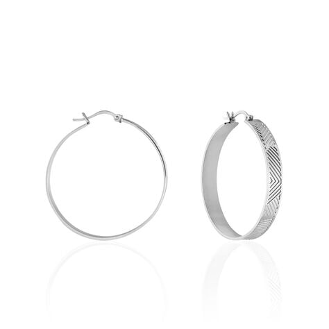 Cr&eacute;oles Sirine Acier Blanc - Cr&eacute;oles Femme | Marc Orian