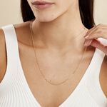 Cha&icirc;ne Ixia Maille Gourmette Diamantee Or Jaune - Chaines Famille | Marc Orian