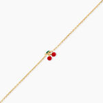 Bracelet Cherry Cerise Argent Dor&eacute; A L'Or 750/1000 - Bracelets fantaisie Enfant | Marc Orian