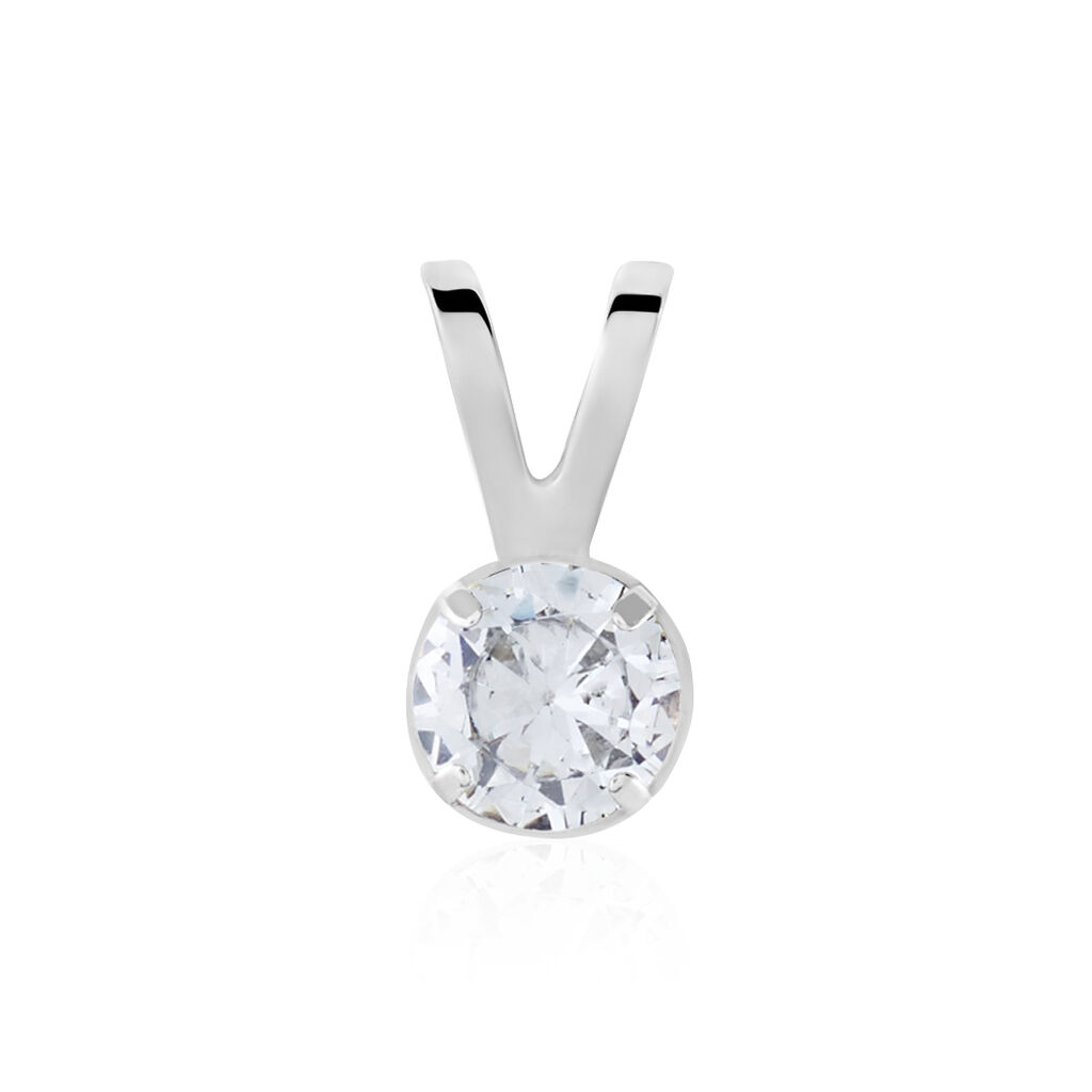 Pendentif Mabila Or Blanc Oxyde De Zirconium - Pendentifs Femme | Marc Orian