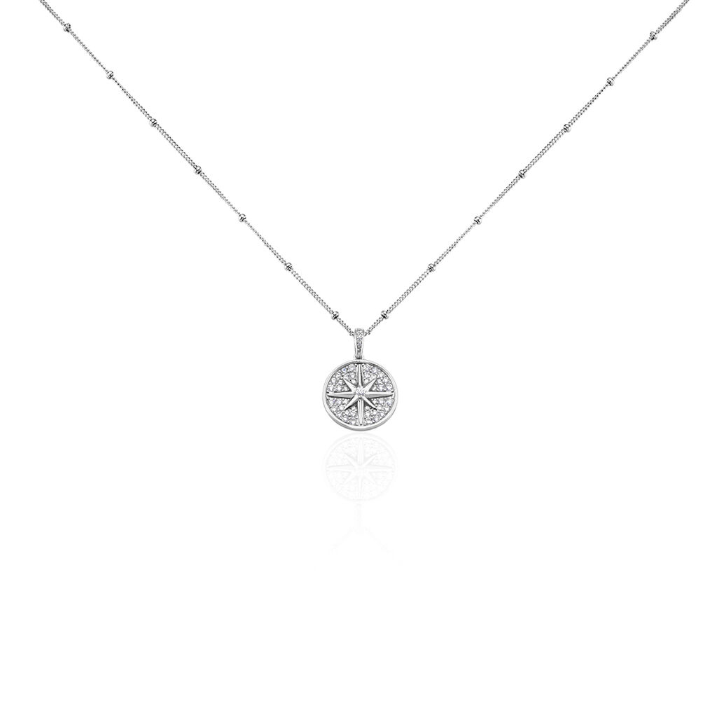 Collier Apollinaris Argent Blanc Oxyde De Zirconium - Colliers avec pierres Femme | Marc Orian