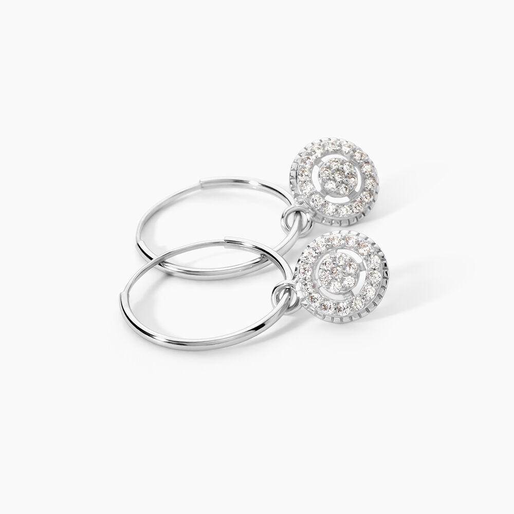 Cr&eacute;oles Lulu Or Blanc Oxyde - Boucles d'oreilles pampille Femme | Marc Orian