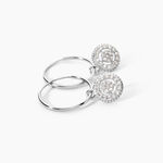 Cr&eacute;oles Lulu Or Blanc Oxyde - Boucles d'oreilles pampille Femme | Marc Orian