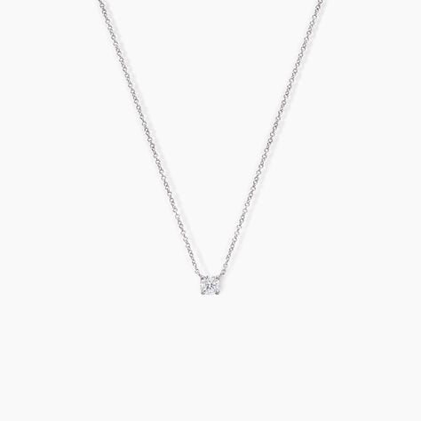 Collier Aphrodite Or Blanc Diamant - Colliers solitaires Femme | Marc Orian