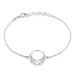 Bracelet Azalea Argent Blanc Email Rose - Bracelets fantaisie Femme | Marc Orian