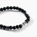 Bracelet Acier Hugueso Agates Noires - Bracelets cha&icirc;nes Unisex | Marc Orian