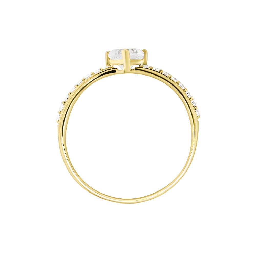 Bague Monelle Or Jaune Oxyde De Zirconium - Solitaires Femme | Marc Orian