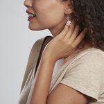 Boucles D'oreilles Pendantes Letizia Argent Blanc - Pendantes Femme | Marc Orian