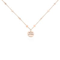 Collier Nueva Argent Rose Oxyde De Zirconium