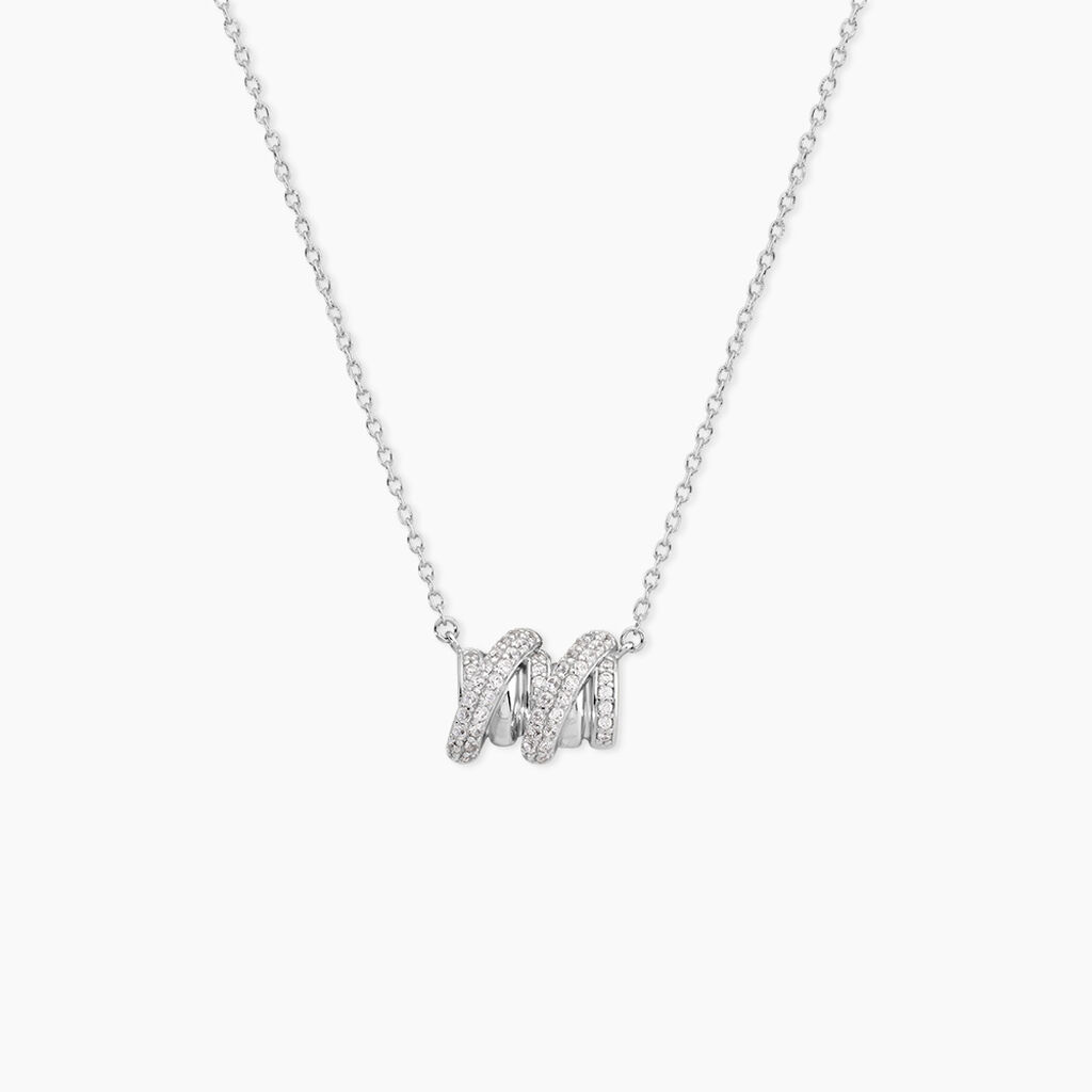 Collier Edna Argent Blanc Oxyde De Zirconium - Colliers avec pierres Femme | Marc Orian