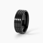 Bague Fabio Acier Noir - Bijoux fantaisie Homme | Marc Orian