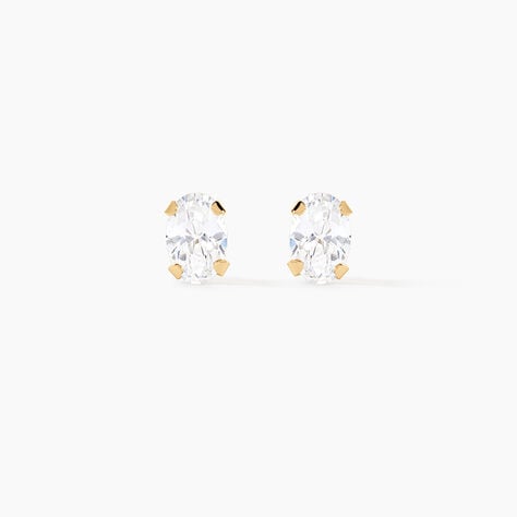 Boucles D'oreilles Puces Eddie Or Jaune Oxyde - Puces Femme | Marc Orian