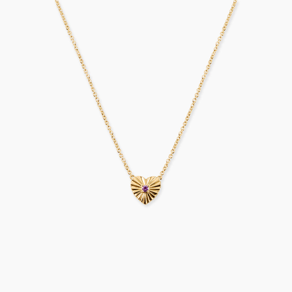 Collier Behruz Argent Dor&eacute; A L'Or 750/1000 Am&eacute;thyste - Colliers avec pierres Femme | Marc Orian