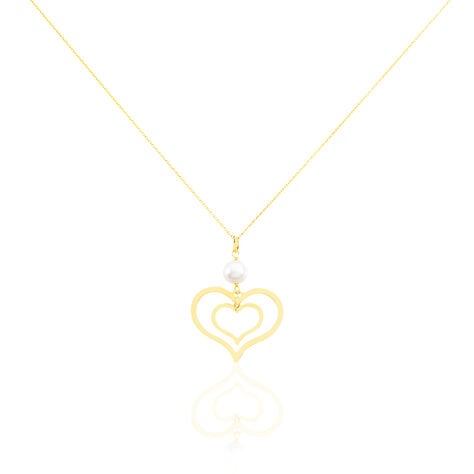 Collier Double Ajoure Or Jaune Perle De Culture - Colliers avec pierres Femme | Marc Orian
