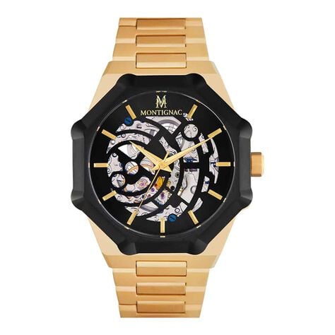 Montre Montignac Octogon Automatique Noir - Montres automatiques Homme | Marc Orian