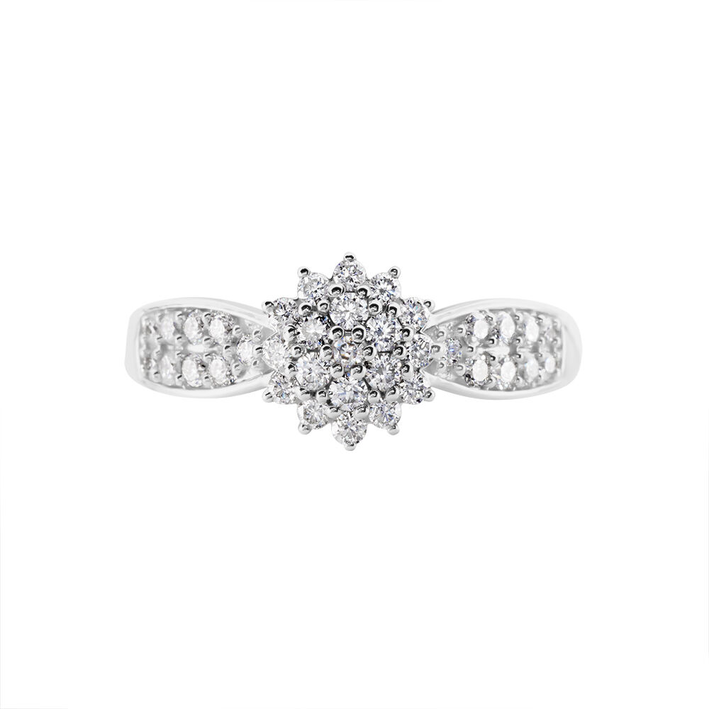 Bague Chouvia Or Blanc Diamant Synth&eacute;tique - Bagues fian&ccedil;ailles Femme | Marc Orian