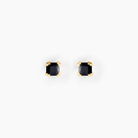 Boucles D'oreilles Puces Doreen Carre Or Jaune Oxyde De Zirconium