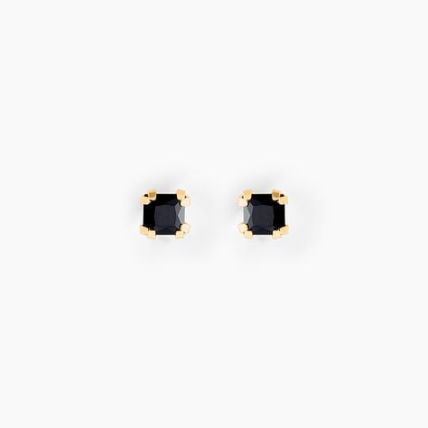 Boucles D'oreilles Puces Doreen Carre Or Jaune Oxyde De Zirconium - Puces Femme | Marc Orian