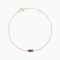 Bracelet Trinitie Or Jaune Rubis Diamant