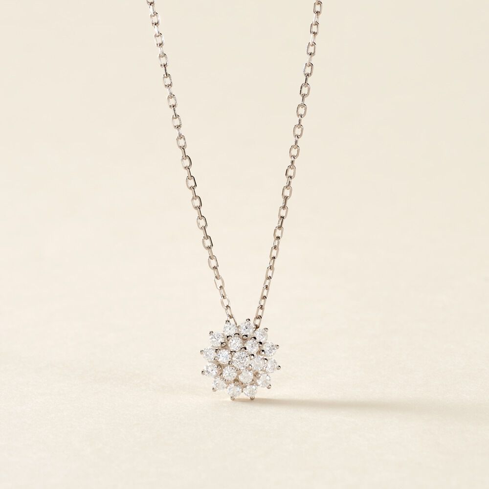 Collier Argent Blanc Maximille Oxydes De Zirconium - Colliers avec pierres Femme | Marc Orian